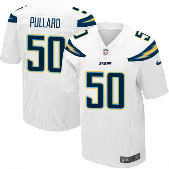 Men's Nike Los Angeles Chargers #50 Hayes Pullard Elite White NFL Jersey - Ujersey