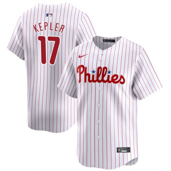 Men's Philadelphia Phillies #17 Max Kepler White 2024 Home Limited Stitched Jersey - Ujersey