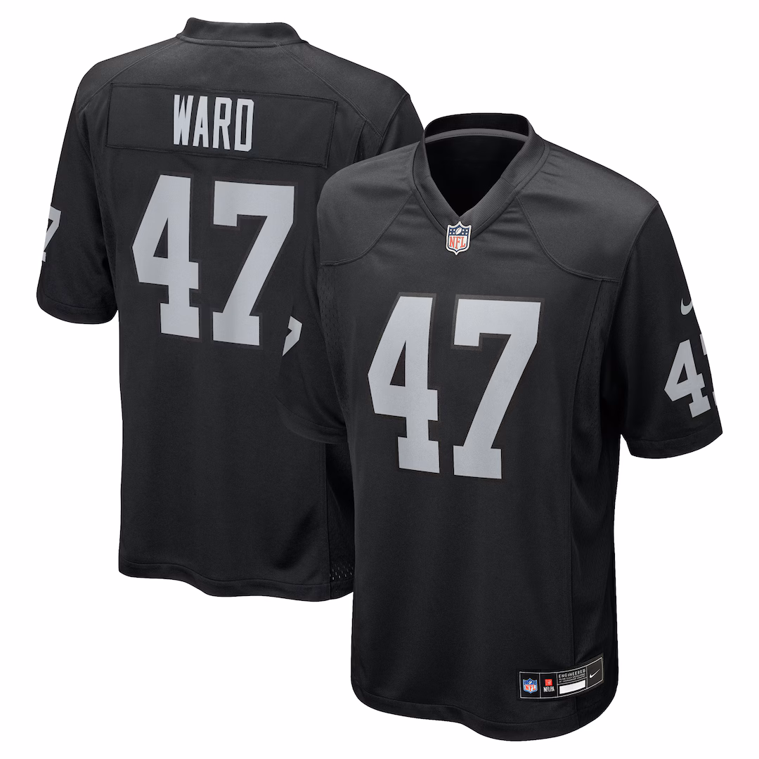 Men's Las Vegas Raiders Alex Ward Nike Black Team Game Jersey