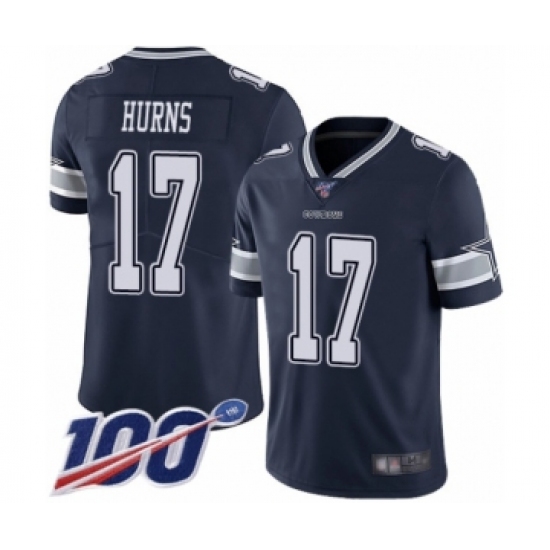 Men's Dallas Cowboys #17 Allen Hurns Navy Blue Team Color Vapor Untouchable Limited Player 100th Season Football Jersey - Ujersey