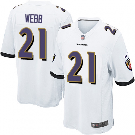 Men's Nike Baltimore Ravens #21 Lardarius Webb Game White NFL Jersey - Ujersey