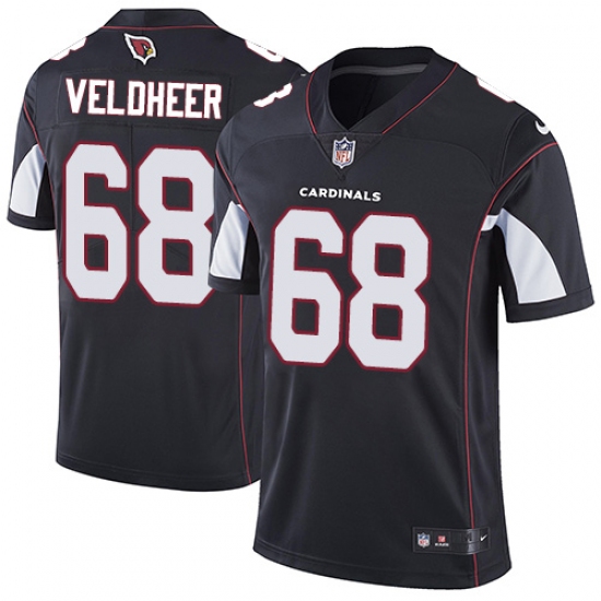 Youth Nike Arizona Cardinals #68 Jared Veldheer Elite Black Alternate NFL Jersey - Ujersey