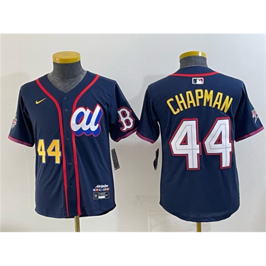 Women's American League #44 Aroldis Chapman Navy 2025 All-Star Edition Limited Stitched Baseball Jersey(Run Small)