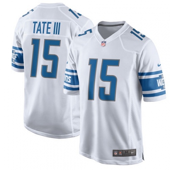 Men's Nike Detroit Lions #15 Golden Tate III Game White NFL Jersey - Ujersey