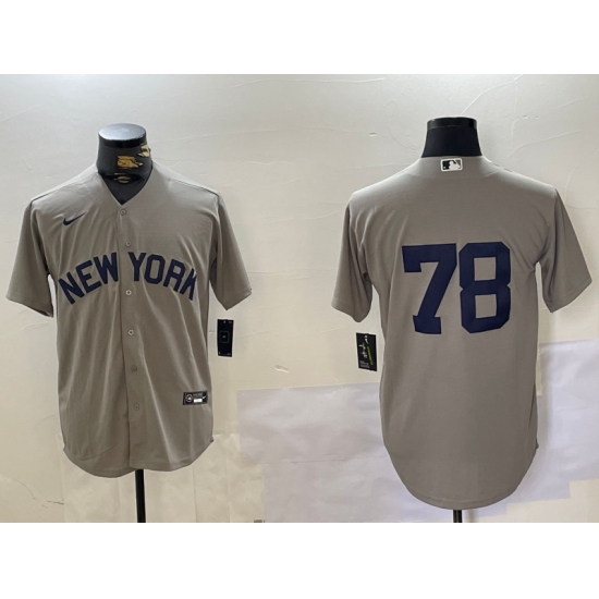 Men's New York Yankees #78 Kellin Deglan Grey Field of Dreams Cool Base Jersey - Ujersey