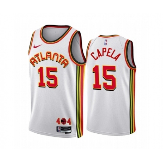 Men's Atlanta Hawks #15 Clint Capela 2022-23 White Association Edition Stitched Jersey - Ujersey