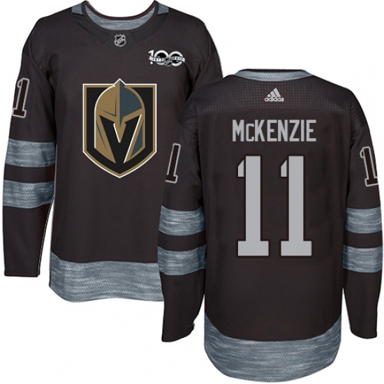 Men's Adidas Vegas Golden Knights #11 Curtis McKenzie Authentic Black 1917-2017 100th Anniversary NHL Jersey