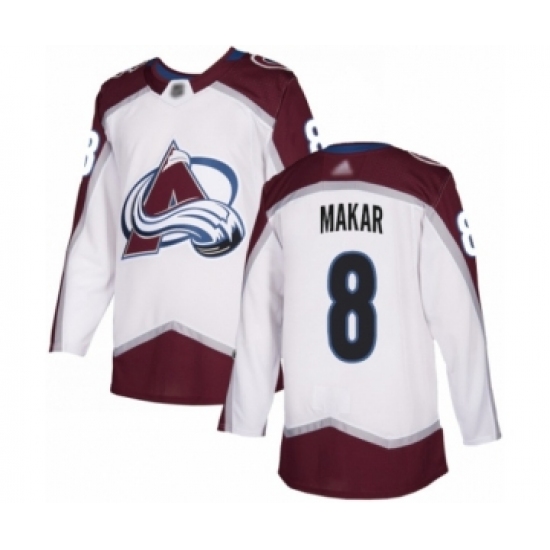Youth Colorado Avalanche #8 Cale Makar Authentic White Away Hockey Jersey - Ujersey