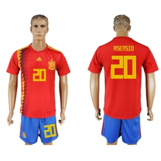Spain #20 Asensio Home Soccer Country Jersey
