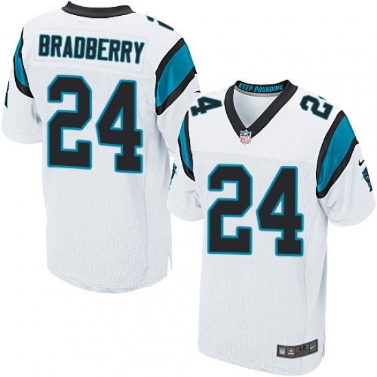 Men's Nike Carolina Panthers #24 James Bradberry Elite White NFL Jersey - Ujersey