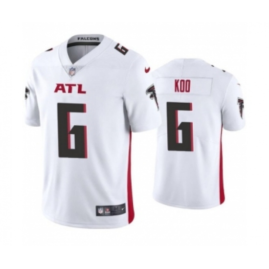 Men's Atlanta Falcons #6 Younghoe Koo New White Vapor Untouchable Limited Stitched Jersey - Ujersey