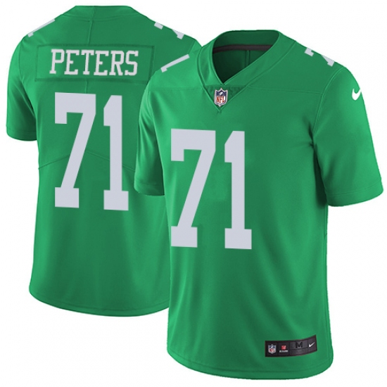 Youth Nike Philadelphia Eagles #71 Jason Peters Limited Green Rush Vapor Untouchable NFL Jersey - Ujersey