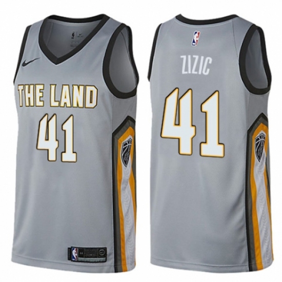 Women's Nike Cleveland Cavaliers #41 Ante Zizic Swingman Gray NBA Jersey - City Edition - Ujersey