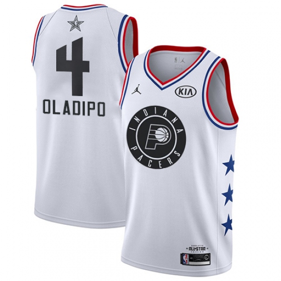 Women's Nike Indiana Pacers #4 Victor Oladipo White NBA Jordan Swingman 2019 All-Star Game Jersey - Ujersey