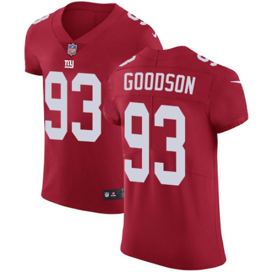 Men's Nike New York Giants #93 B.J. Goodson Red Alternate Vapor Untouchable Elite Player NFL Jersey - Ujersey