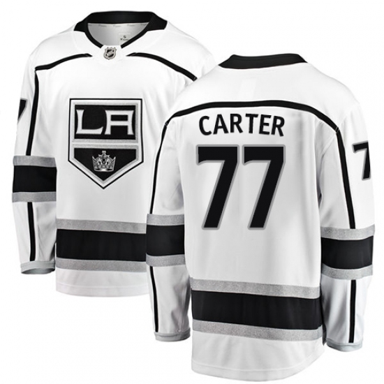 Youth Los Angeles Kings #77 Jeff Carter Authentic White Away Fanatics Branded Breakaway NHL Jersey - Ujersey