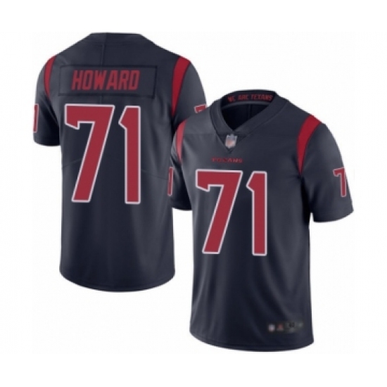 Men's Houston Texans #71 Tytus Howard Limited Navy Blue Rush Vapor Untouchable Football Jersey - Ujersey