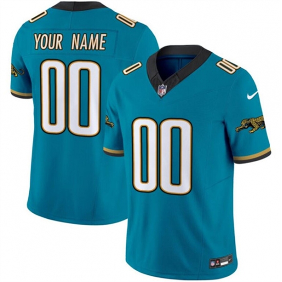 Men's Jacksonville Jaguars Active Player Custom Teal 2024 F.U.S.E. Prowler Throwback Vapor Limited Stitched Football Jersey - Ujersey