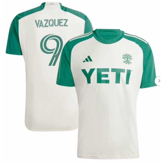 Mens Austin FC Brandon Vazquez adidas Tan 2024 The Armadillo Kit Replica Player Jersey - Ujersey