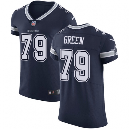 Men's Nike Dallas Cowboys #79 Chaz Green Navy Blue Team Color Vapor Untouchable Elite Player NFL Jersey - Ujersey