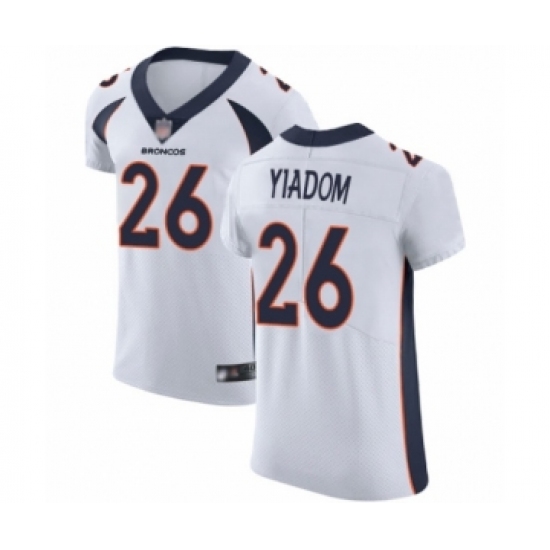 Men's Denver Broncos #26 Isaac Yiadom White Vapor Untouchable Elite Player Football Jersey - Ujersey