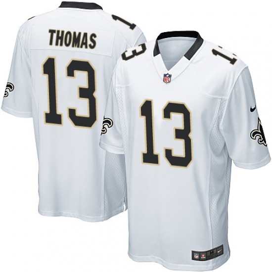 Men's Nike New Orleans Saints #13 Michael Thomas Game White NFL Jersey - Ujersey