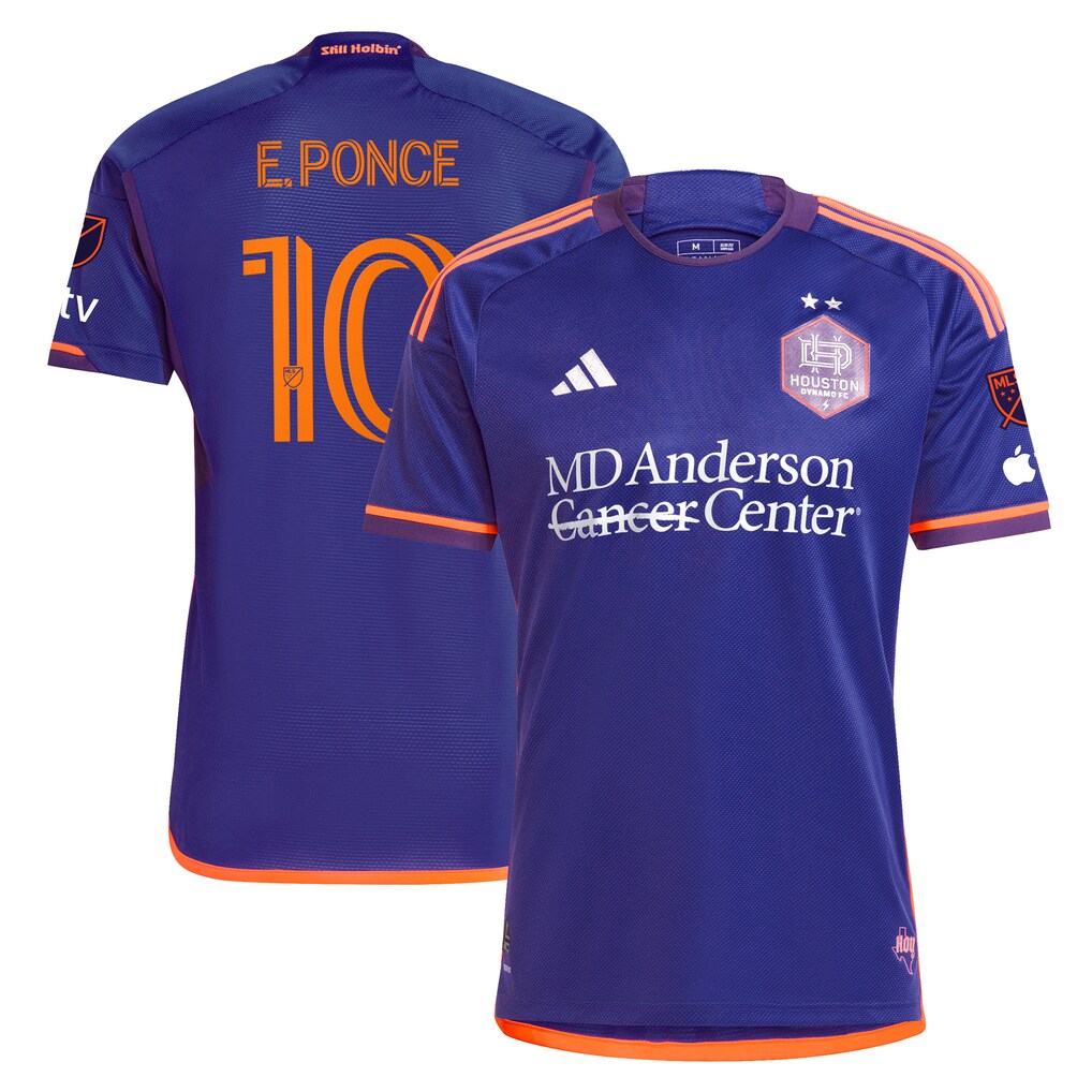 Men's Houston Dynamo FC Ezequiel Ponce adidas Purple 2024 Still Holdin' Authentic Player Jersey - Ujersey