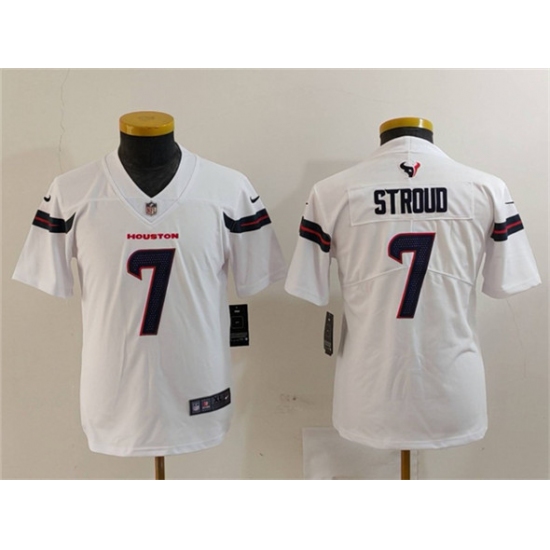 Youth Houston Texans #7 C.J. Stroud White Vapor Untouchable Limited Stitched Jersey - Ujersey