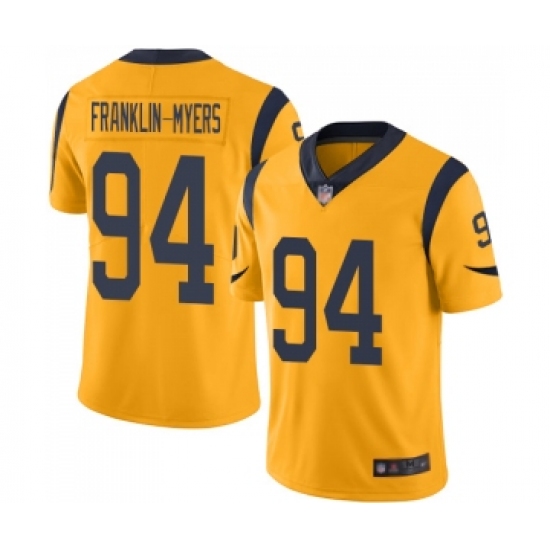 Men's Los Angeles Rams #94 John Franklin-Myers Limited Gold Rush Vapor Untouchable Football Jersey - Ujersey