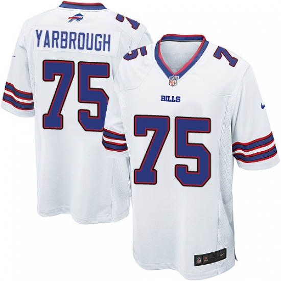 Men's Nike Buffalo Bills #75 Eddie Yarbrough Game White NFL Jersey - Ujersey