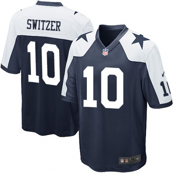 Men's Nike Dallas Cowboys #10 Ryan Switzer Game Navy Blue Throwback Alternate NFL Jersey - Ujersey