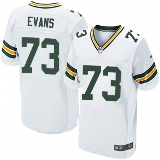 Men's Nike Green Bay Packers #73 Jahri Evans Elite White NFL Jersey - Ujersey