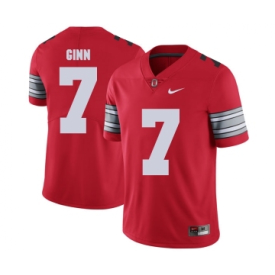 Ohio State Buckeyes 7 Ted Ginn Jr Red 2018 Spring Game College Football Limited Jersey - Ujersey