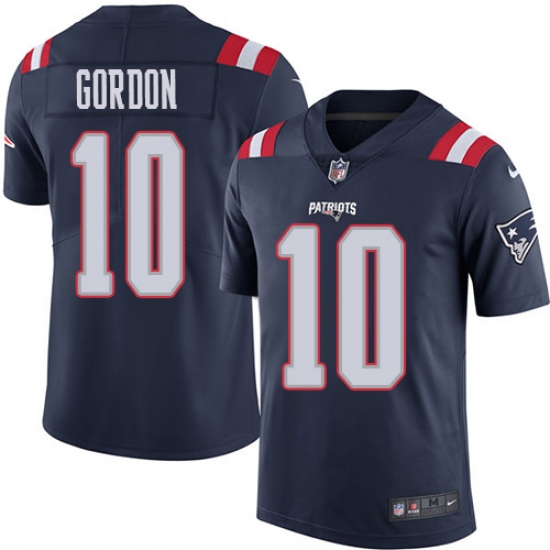 Youth Nike New England Patriots #10 Josh Gordon Limited Navy Blue Rush Vapor Untouchable NFL Jersey - Ujersey