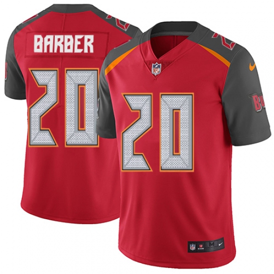 Men's Nike Tampa Bay Buccaneers #20 Ronde Barber Red Team Color Vapor Untouchable Limited Player NFL Jersey - Ujersey