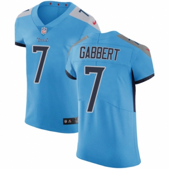 Men's Nike Tennessee Titans #7 Blaine Gabbert Light Blue Alternate Vapor Untouchable Elite Player NFL Jersey - Ujersey