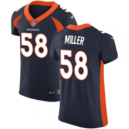 Men's Nike Denver Broncos #58 Von Miller Navy Blue Alternate Vapor Untouchable Elite Player NFL Jersey - Ujersey