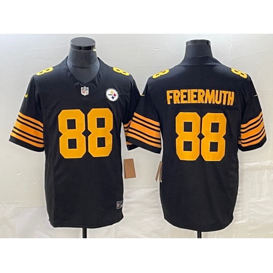 Men's Nike Pittsburgh Steelers #88 Pat Freiermuth Black 2023 F.U.S.E. Vapor Untouchable Stitched Jersey - Ujersey