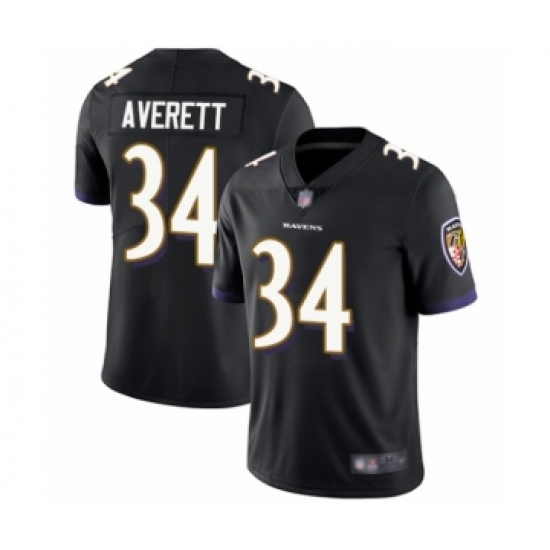 Men's Baltimore Ravens #34 Anthony Averett Black Alternate Vapor Untouchable Limited Player Football Jersey - Ujersey