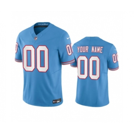 Men's Nike Tennessee Titans Active Player Custom Light Blue 2023 F.U.S.E. Vapor Limited Throwback Stitched Football Jersey - Ujersey