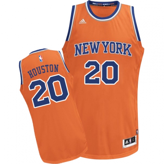 Men's Adidas New York Knicks #20 Allan Houston Swingman Orange Alternate NBA Jersey - Ujersey