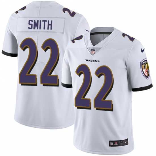 Youth Nike Baltimore Ravens #22 Jimmy Smith Elite White NFL Jersey - Ujersey