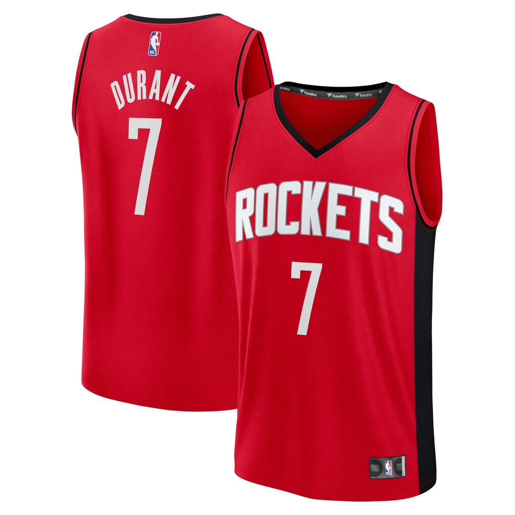 Youth Houston Rockets Kevin Durant Fanatics Red Fast Break Replica Player Jersey - Icon Edition - ujerseystore