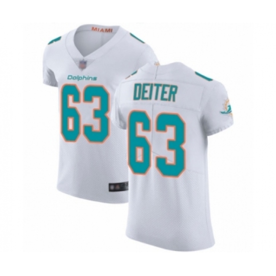 Men's Miami Dolphins #63 Michael Deiter White Vapor Untouchable Elite Player Football Jersey - Ujersey
