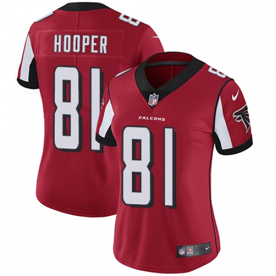 Women's Nike Atlanta Falcons #81 Austin Hooper Elite Red Team Color NFL Jersey - Ujersey