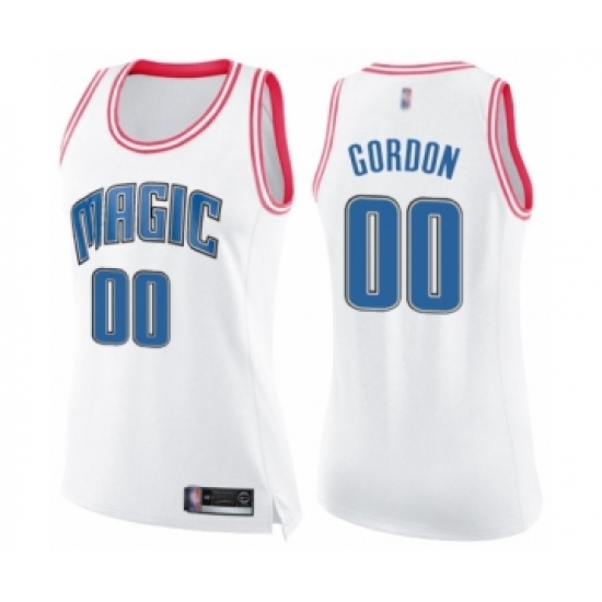 Women's Orlando Magic #00 Aaron Gordon Swingman White Pink Fashion Basketball Jersey - Ujersey