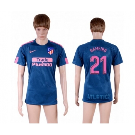 Atletico Madrid #21 Gameiro Sec Away Soccer Club Jersey