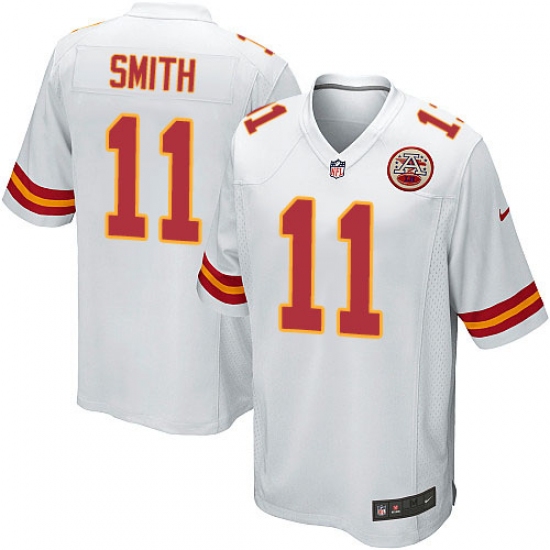 Men's Nike Kansas City Chiefs #11 Alex Smith Game White NFL Jersey - Ujersey