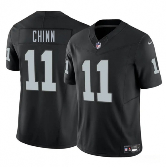 Men's Las Vegas Raiders #11 Jeremy Chinn Black 2025 F.U.S.E. Vapor Football Stitched Jersey - Ujersey