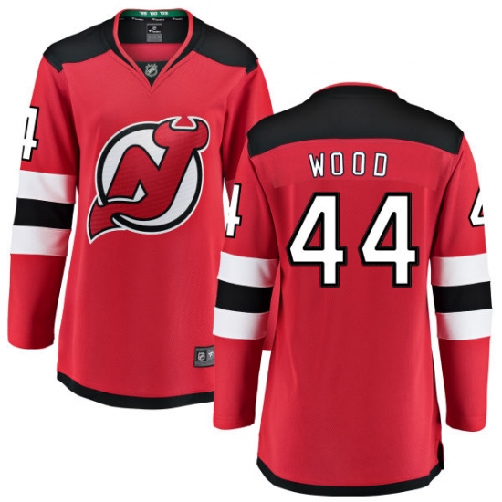 Women's New Jersey Devils #44 Miles Wood Fanatics Branded Red Home Breakaway NHL Jersey - Ujersey